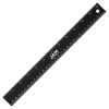 JAM Paper® Non-Skid Stainless-Steel Ruler, 12", Black