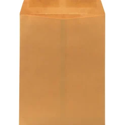 JAM Paper® Open-End Catalog Envelopes, 10" x 13", Gummed Closure, Brown Kraft, Pack Of 100