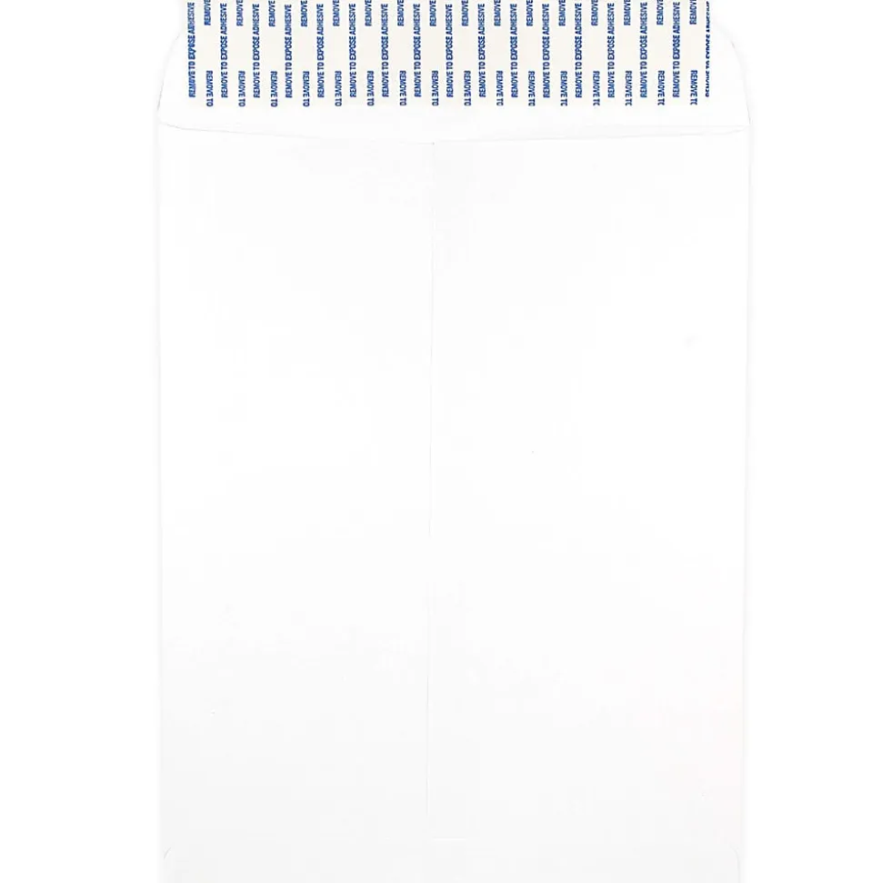 JAM Paper® Open-End Envelopes, 9" x 12", Peel & Seal Closure, White, Pack Of 50 Envelopes