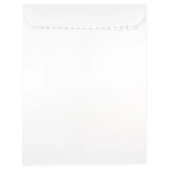 JAM Paper® Open-End Envelopes, 9" x 12", Peel & Seal Closure, White, Pack Of 50 Envelopes