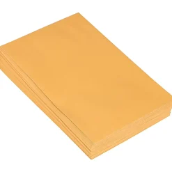 JAM PaperĀ® Open End Envelopes, 6" x 9", Peel & Seal, Brown, Pack Of 50 Envelopes