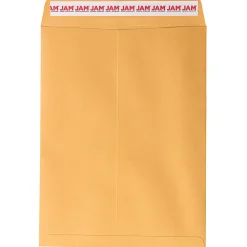 JAM PaperĀ® Open End Envelopes, 9" x 12", Peel & Seal, Brown, Pack Of 50 Envelopes