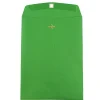 JAM Paper® Open-End 9" x 12" Catalog Envelopes, Clasp Closure, 30% Recycled, Green, Pack Of 10