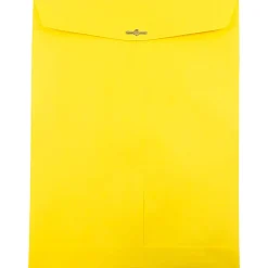 JAM PaperĀ® Open-End 10" x 13" Catalog Envelopes, Clasp Closure, Yellow, Pack Of 25 Envelopes