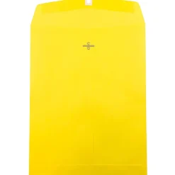 JAM Paper® Open-End 10" x 13" Catalog Envelopes, Clasp Closure, Yellow, Pack Of 25 Envelopes