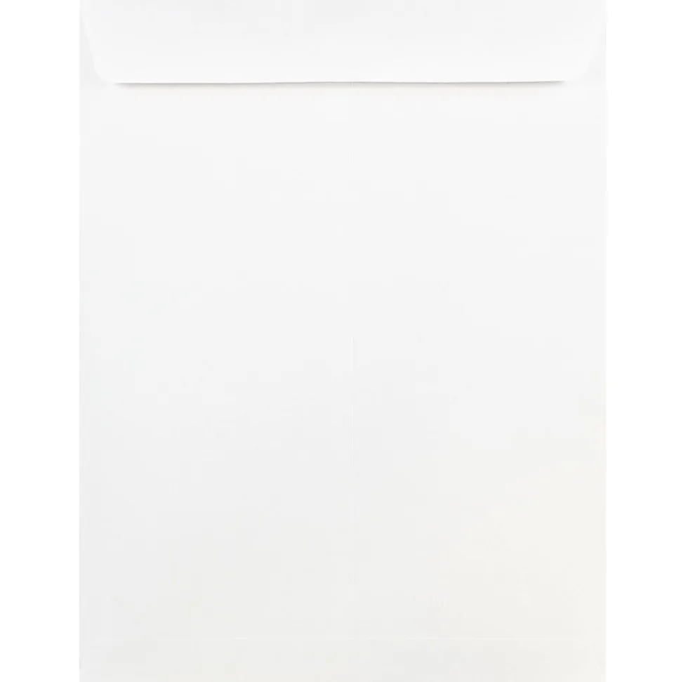 JAM Paper® Open-End 9" x 12" Catalog Envelopes, Gummed Seal, White, Pack Of 25