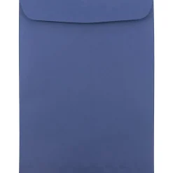 JAM Paper® Open-End 9" x 12" Catalog Envelopes, Gummed Closure #10 1/2, Presidential Blue, Pack Of 25