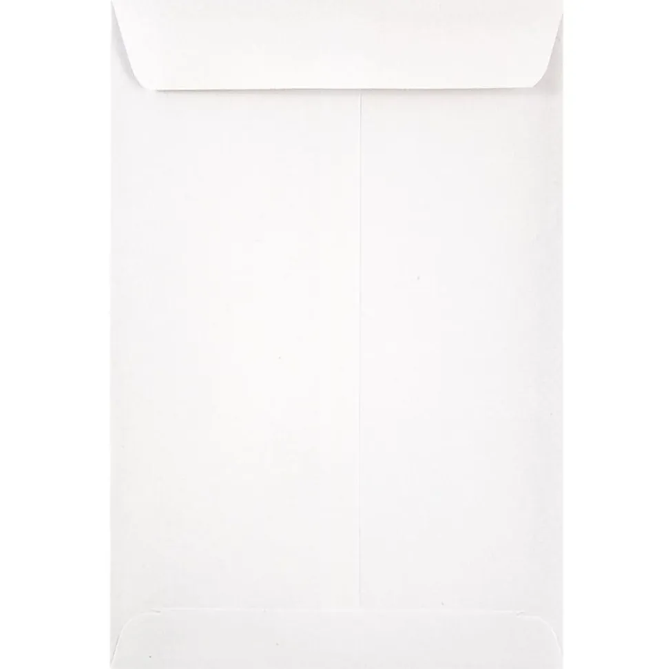JAM Paper® Open-End 6" x 9" Envelopes, Gummed Closure, White, Pack Of 50 Envelopes