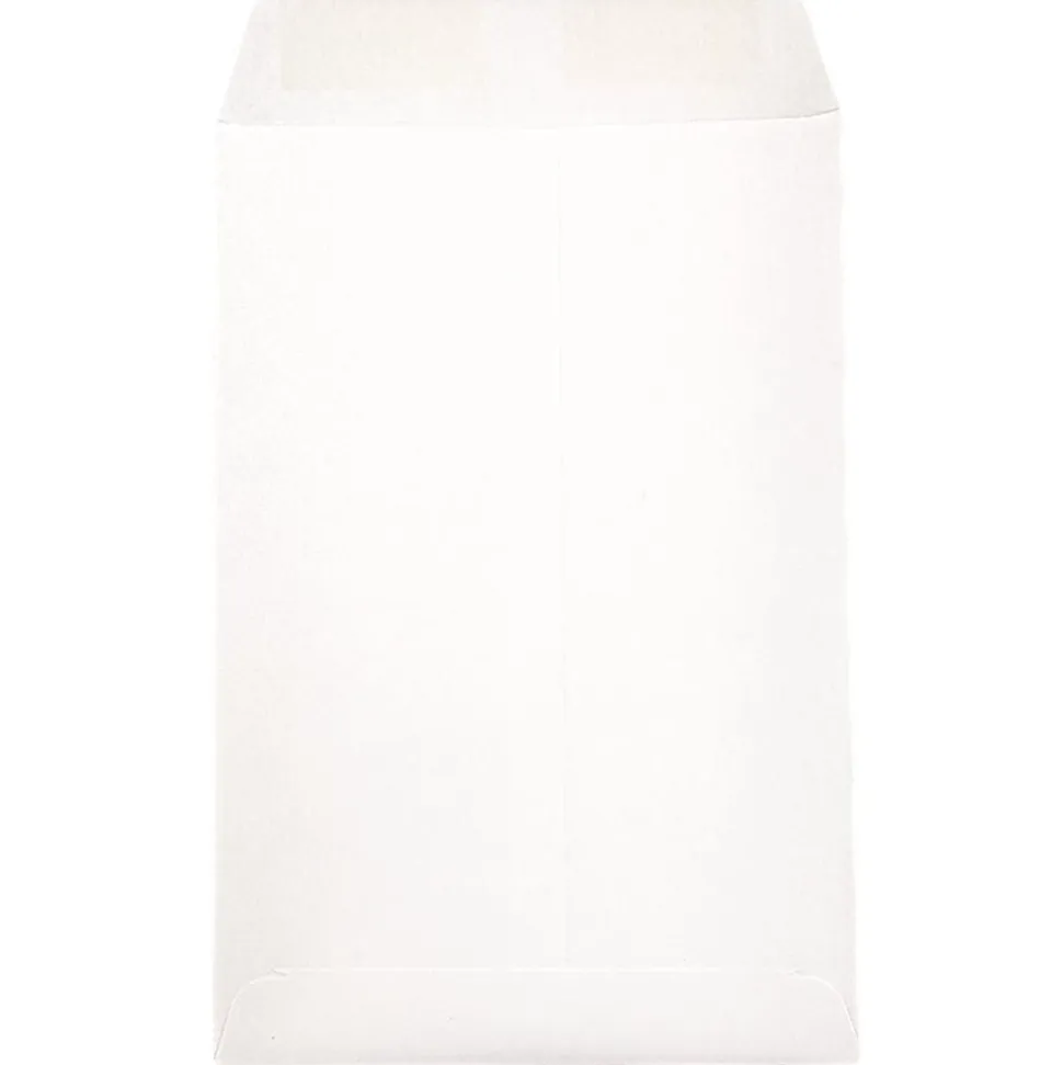 JAM Paper® Open-End 6" x 9" Envelopes, Gummed Closure, White, Pack Of 50 Envelopes