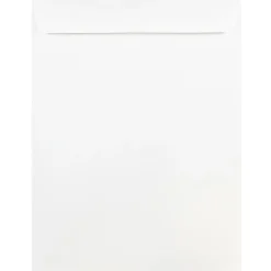 JAM Paper® Open-End 9" x 12" Envelopes, Gummed Seal, White, Pack Of 50 Envelopes