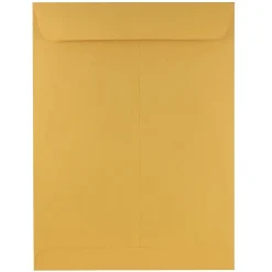 JAM Paper® Open-End 9" x 12" Envelopes, Gummed Seal, Brown Kraft, Pack Of 100 Envelopes