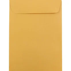 JAM PaperĀ® Open-End Ā 5-1/2 x 7-1/2 Manila Catalog Envelopes, Gummed Seal, Brown Kraft, Pack Of 100 Envelopes