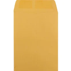 JAM Paper® Open-End  5-1/2 x 7-1/2 Manila Catalog Envelopes, Gummed Seal, Brown Kraft, Pack Of 100 Envelopes