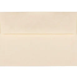 JAM PaperĀ® Parchment Booklet Invitation Envelopes, A7, Gummed Seal, 30% Recycled, Natural, Pack Of 25