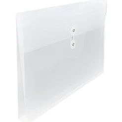 JAM Paper® Plastic Booklet Envelopes, Legal-Size, 9 3/4