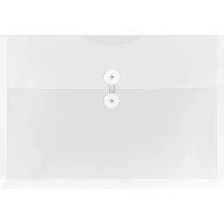 JAM Paper® Plastic Booklet Envelopes, Legal-Size, 9 3/4