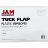 JAM Paper® Plastic Envelopes, Letter-Size, 8 7/8" x 12", Clear, Pack Of 12