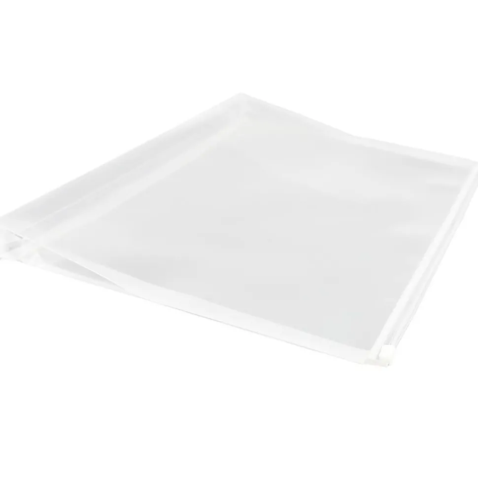 JAM Paper® Plastic Envelopes, Zipper Closure, Letter-Size, 9 3/4" x 13", Clear, Pack Of 12