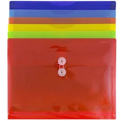JAM Paper® Plastic Letter Booklet Envelopes, 9-3/4