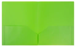 JAM Paper® Plastic 2-Pocket POP Folders, 9 1/2