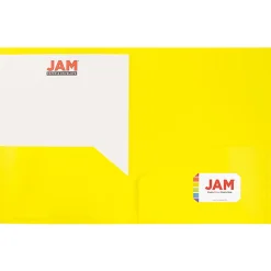 JAM Paper® Plastic 2-Pocket POP Folders, 9 1/2