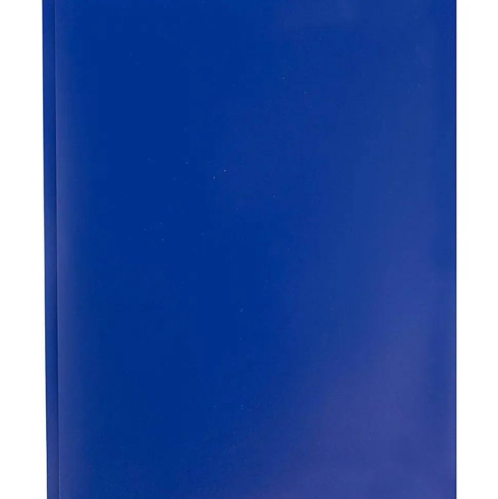 JAM Paper® Plastic 2-Pocket POP Folders with Metal Prongs Fastener Clasps, 9 1/2" x 11 1/2", Deep Blue, Pack Of 6