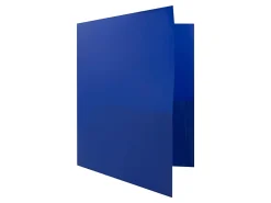 JAM Paper® Plastic 2-Pocket POP Folders with Metal Prongs Fastener Clasps, 9 1/2