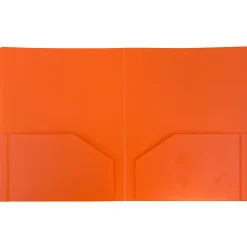 JAM Paper® Plastic 2-Pocket School POP Folders, 9 1/2
