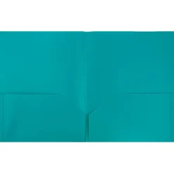 JAM Paper® Plastic 2-Pocket School POP Folders, 9 1/2
