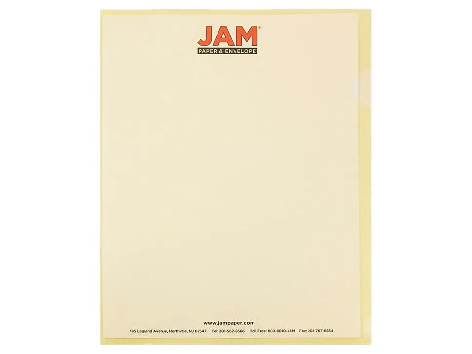 JAM Paper® Plastic Sleeves, 9" x 11 1/2", 1" Capacity, Blue, Pack Of 12