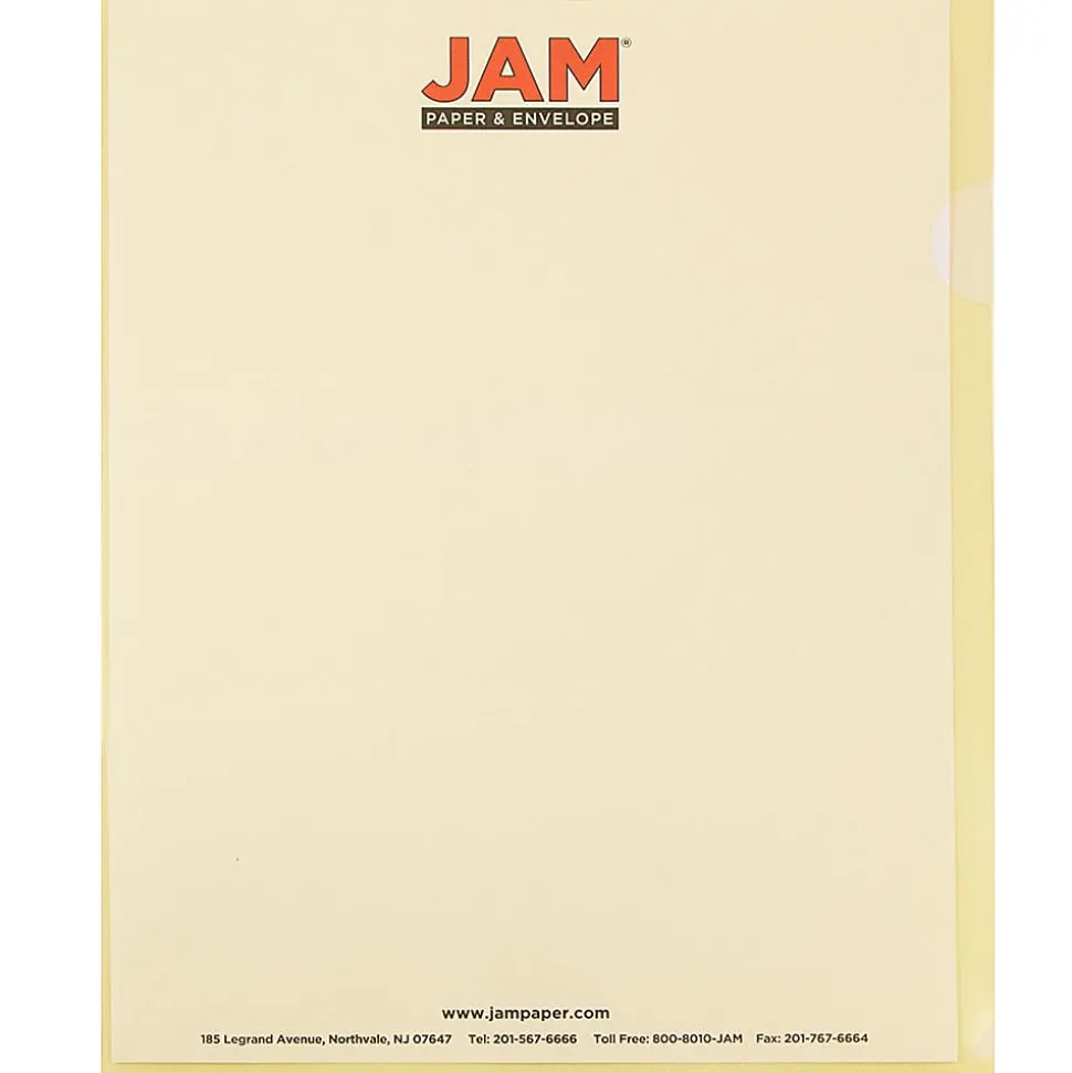 JAM Paper® Plastic Sleeves, 9" x 11 1/2", 1" Capacity, Blue, Pack Of 12