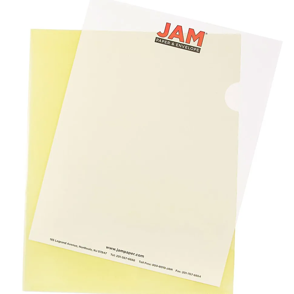 JAM Paper® Plastic Sleeves, 9" x 11 1/2", 1" Capacity, Blue, Pack Of 12