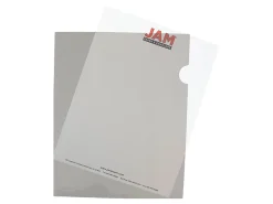 JAM Paper® Plastic Sleeves, 9" x 11 1/2", 1" Capacity, Smoke Gray, Pack Of 12