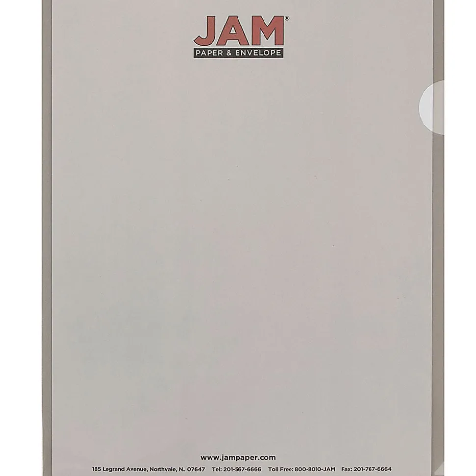JAM Paper® Plastic Sleeves, 9" x 11 1/2", 1" Capacity, Smoke Gray, Pack Of 12