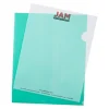 JAM Paper® Plastic Sleeves, 9" x 11 1/2", 1" Capacity, Green, Pack Of 12