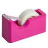 JAM Paper® Plastic Tape Dispenser, 4-1/2"H x 2-1/2"W x 1-3/4"D, Pink