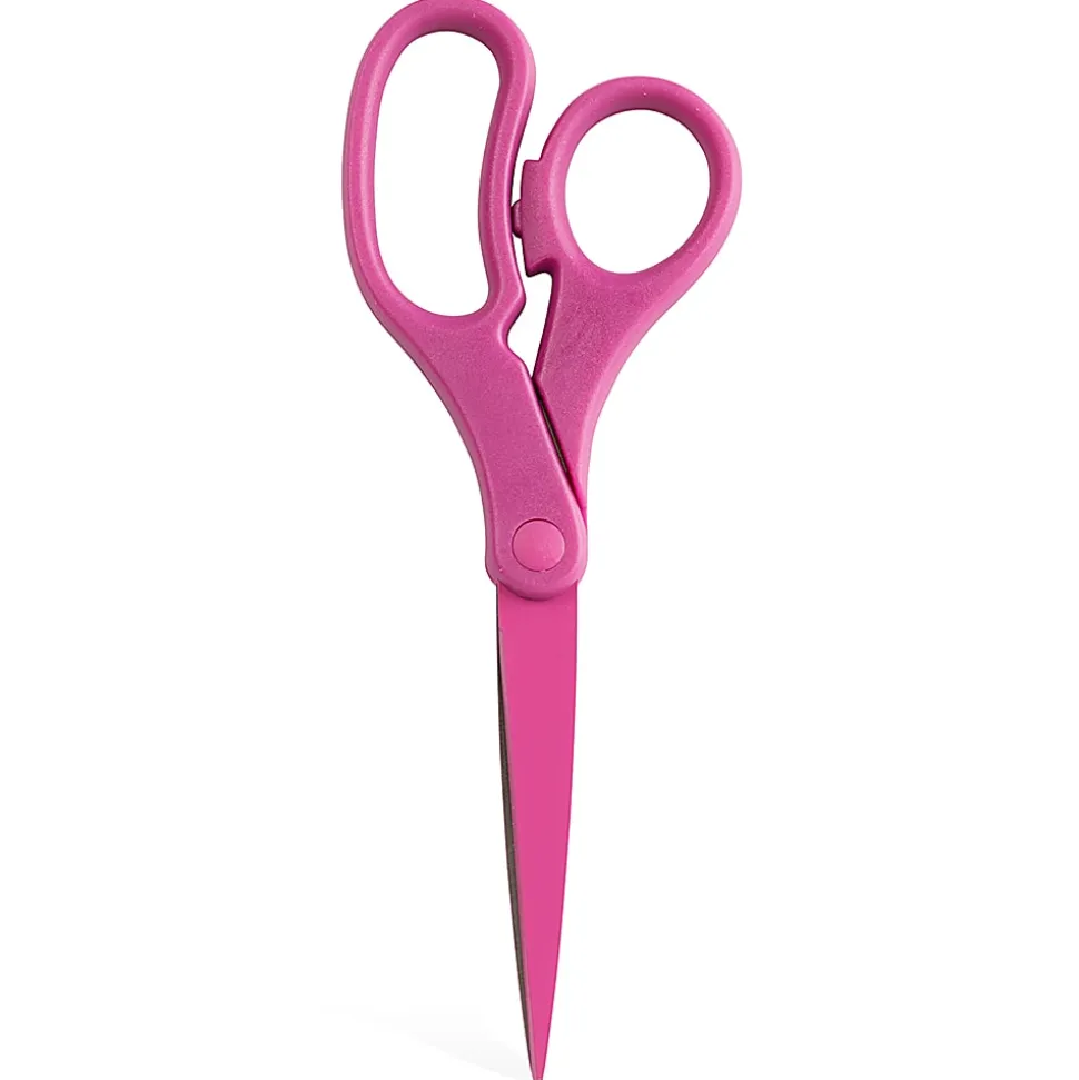 JAM Paper® Precision Scissors, 8", Pointed, Pink