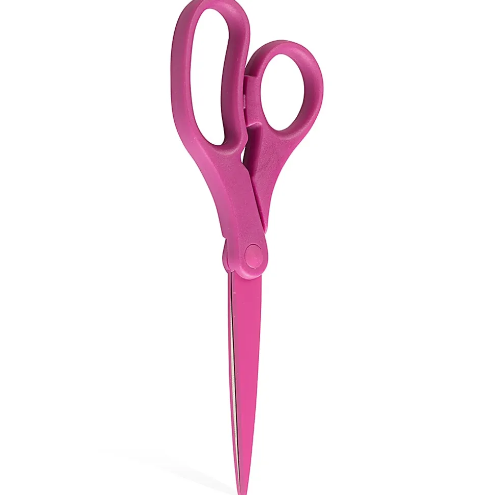 JAM Paper® Precision Scissors, 8", Pointed, Pink