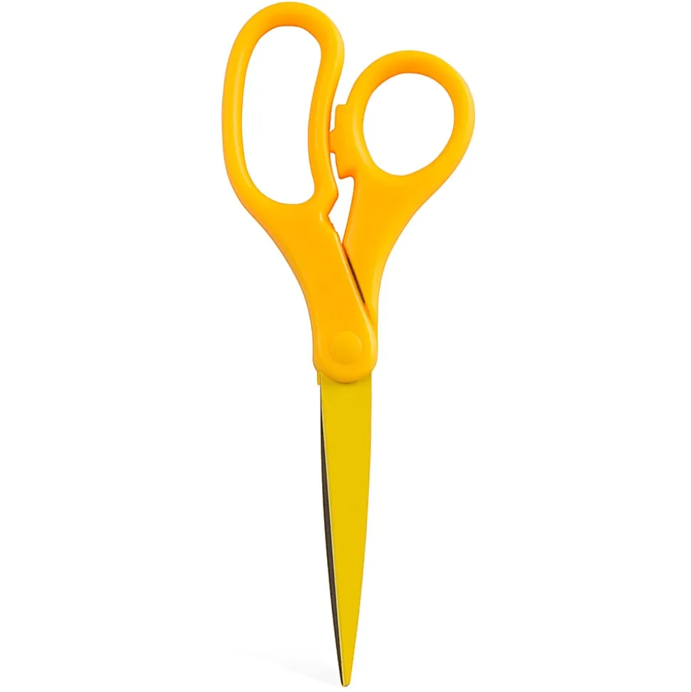 JAM Paper® Precision Scissors, 8", Pointed, Yellow