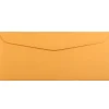 JAM PAPER #12 Recycled Envelopes, 4 3/4" x 11", Brown Kraft Manila, Pack Of 25