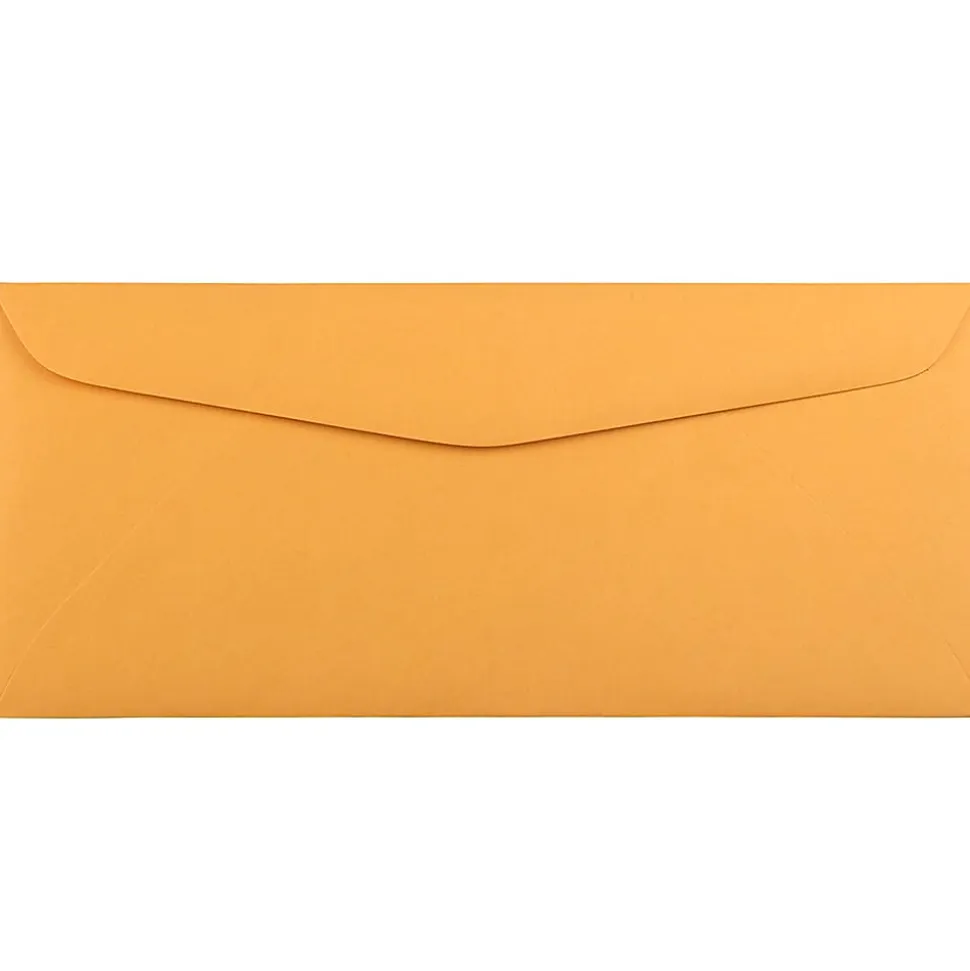 JAM PAPER #12 Recycled Envelopes, 4 3/4" x 11", Brown Kraft Manila, Pack Of 25