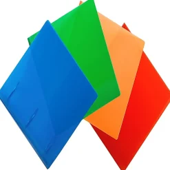 JAM PAPER 3 Ring Plastic Binder, 3 inch, Assorted, 4/Pack