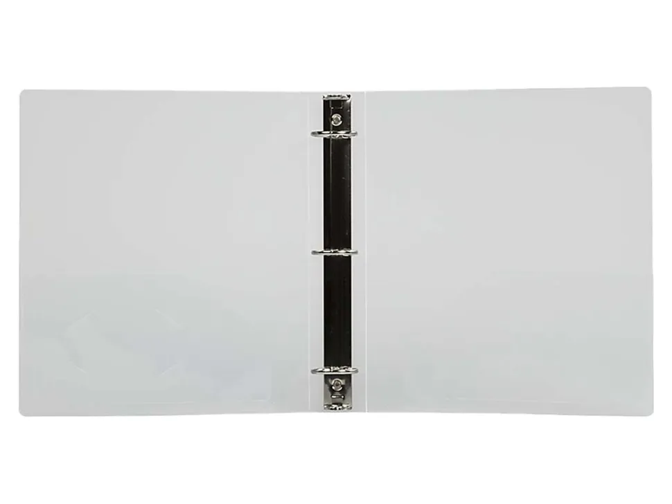 JAM PAPER 3 Ring Plastic Binder, 0.75 inch, Clear