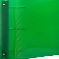 JAM PAPER 3 Ring Plastic Binder, 3 inch, Green, Sold Individually