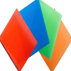JAM PAPER 3 Ring Plastic Binder, 0.75 inch, Assorted, 4/pack