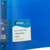JAM PAPER 3 Ring Plastic Binder, 3 inch, Blue, Sold Individually