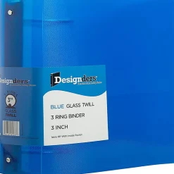 JAM PAPER 3 Ring Plastic Binder, 3 inch, Blue, Sold Individually