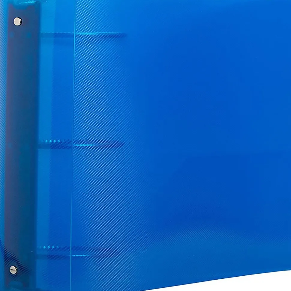 JAM PAPER 3 Ring Plastic Binder, 3 inch, Blue, Sold Individually