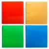 JAM PAPER 3 Ring Plastic Binder, 2 inch, Assorted, 4/Pack