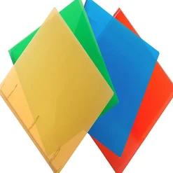 JAM PAPER 3 Ring Plastic Binder, 2 inch, Assorted, 4/Pack